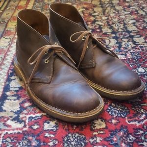 Clark's Brown Leather Desert Boots